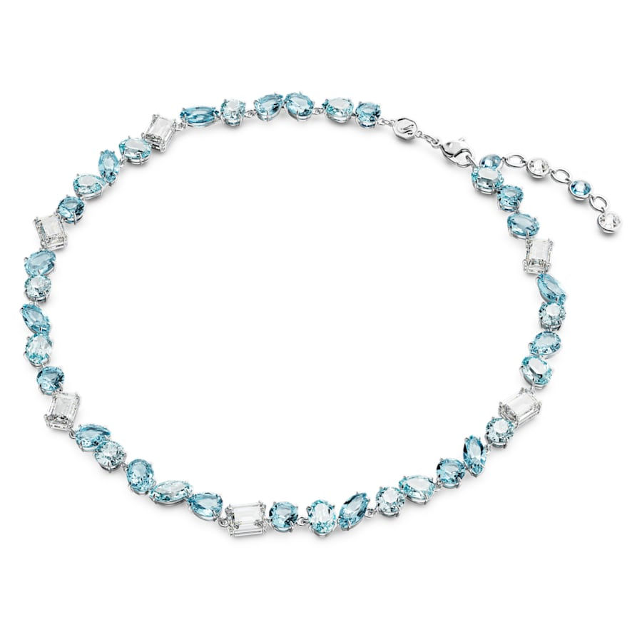Miniatura: Swarovski - COLLANA GEMA TAGLIO MISTO, BLU, PLACCATO RODIO 5666007