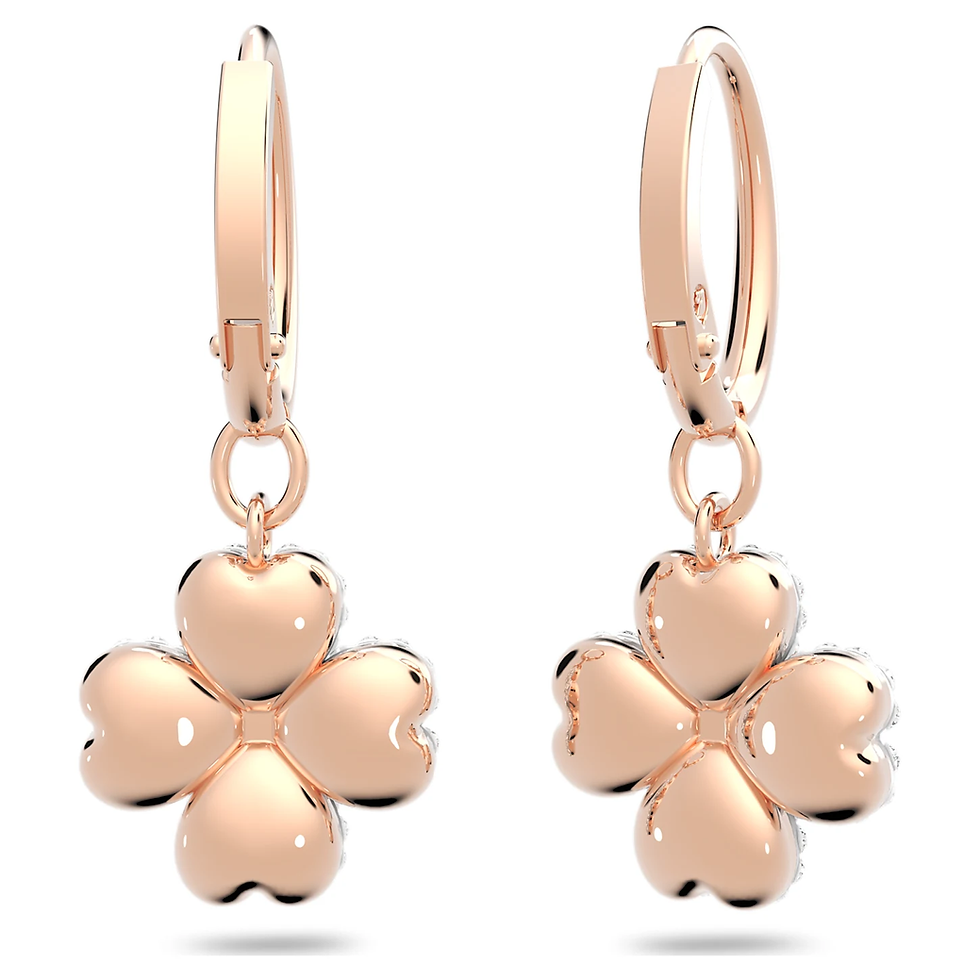 Miniatura: Swarovski - ORECCHINI A LATISHA FIORE, BIANCHI, PLAC COLOR ORO ROSA 5636517