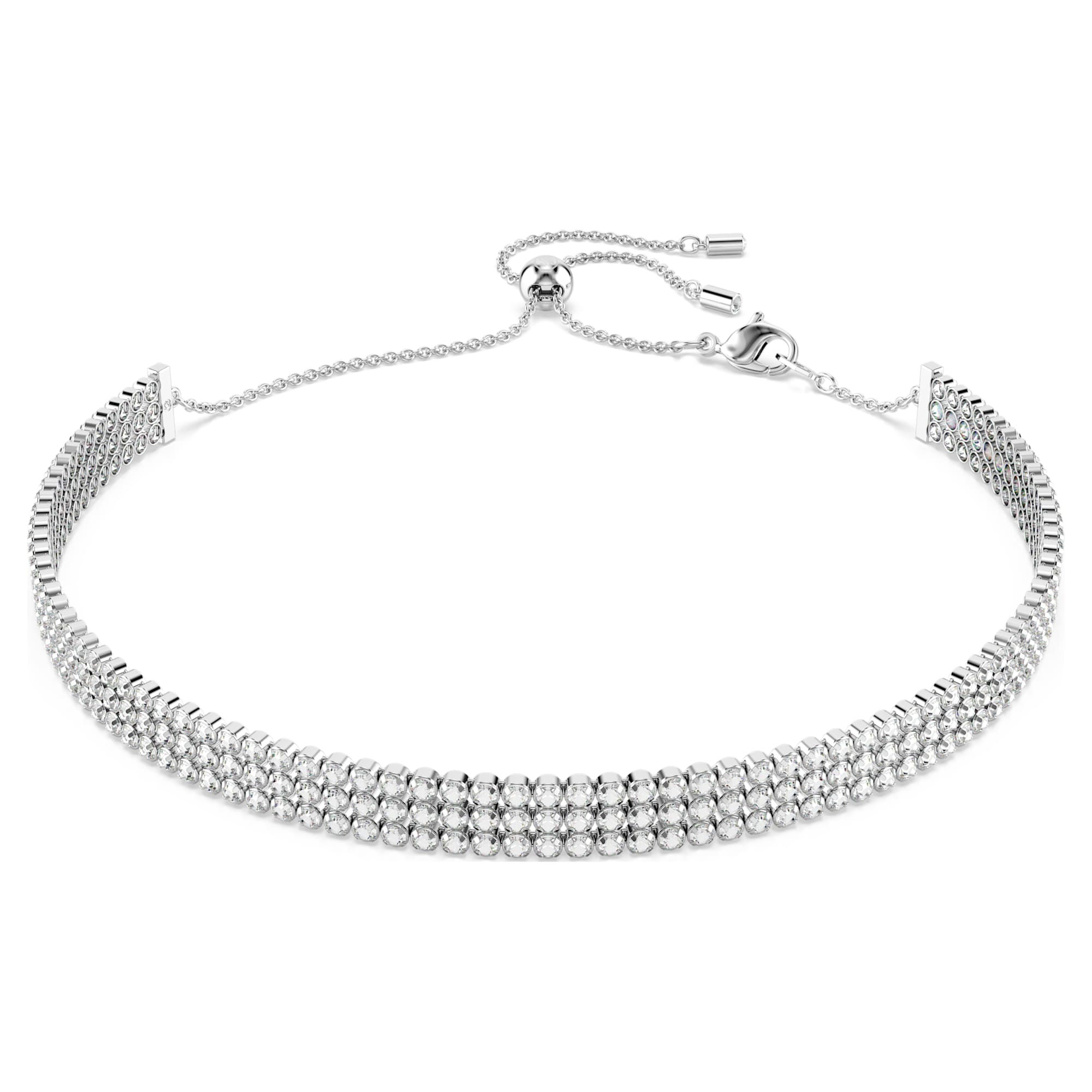 Swarovski - GIROCOLLO TENNIS MATRIX, TAGLIO ROUND, BIANCO, PLAC RODIO 5685755