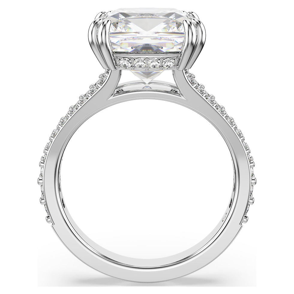 Miniatura: Swarovski -  ANELLO COCKTAIL STILLA, TAGLIO QUADRATO, PAVÉ, PLAC RODIO 5709903