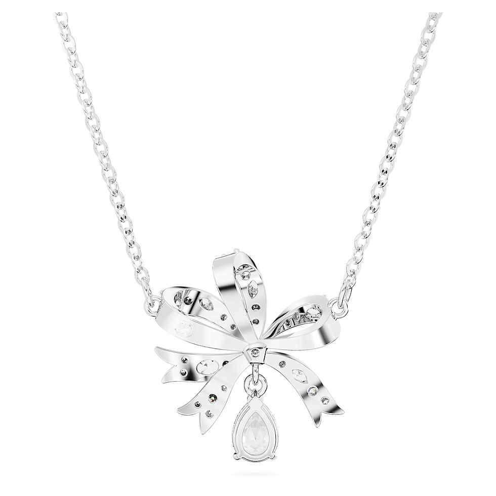 Miniatura: Swarovski - COLLANA VOLTA FIOCCO, PICCOLA, BIANCA, PLACCATO RODIO 5647583