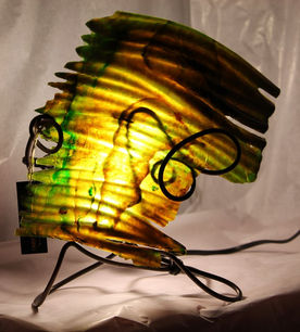 Lampe en résine et métal 