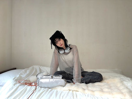 シアーボーダー メッシュルーズロンT