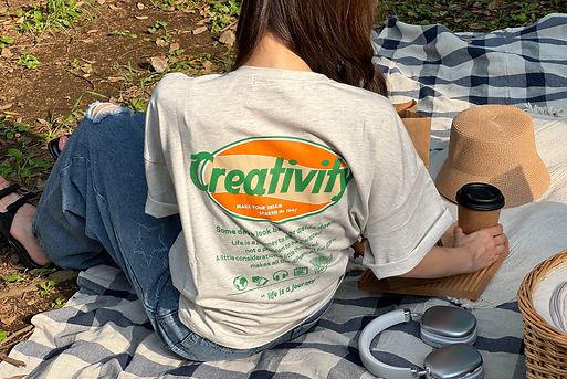 AS KNOW AS plus 楕円ロゴ刺繡バックプリントビッグTシャツ