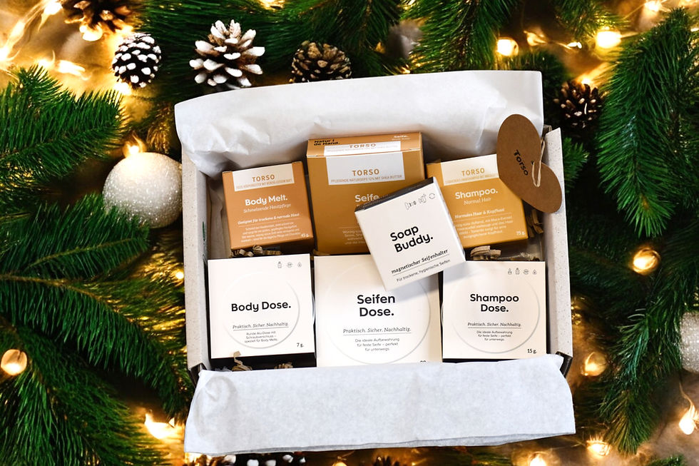 Seife, Shampoo, Body Melt mit Zubehör