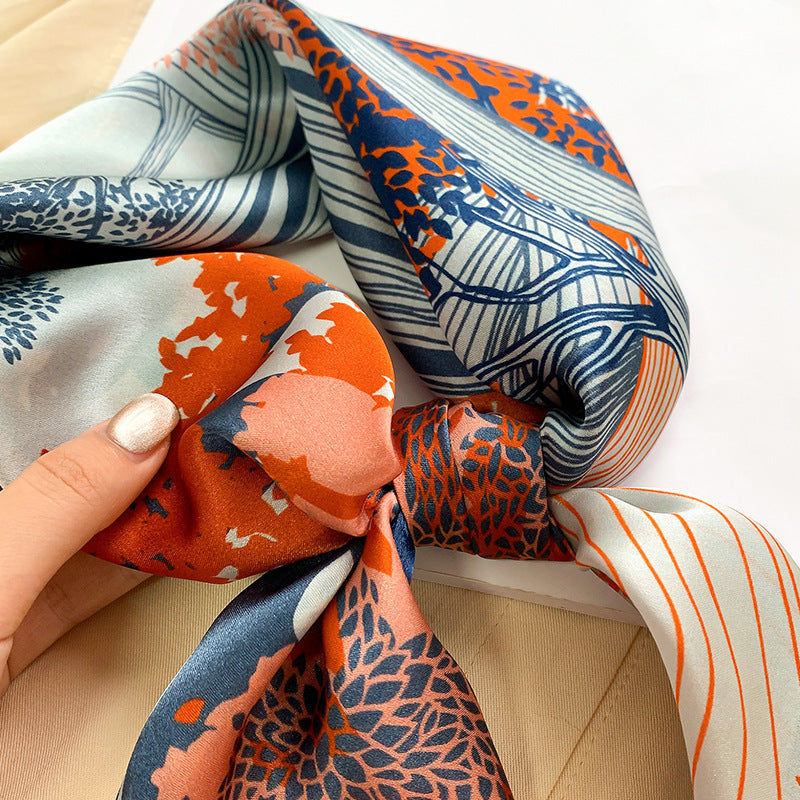 Thumbnail: MULBERRY SILK SCARF ORIENTAL TREES