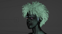 Model and hair learning 02(wire)