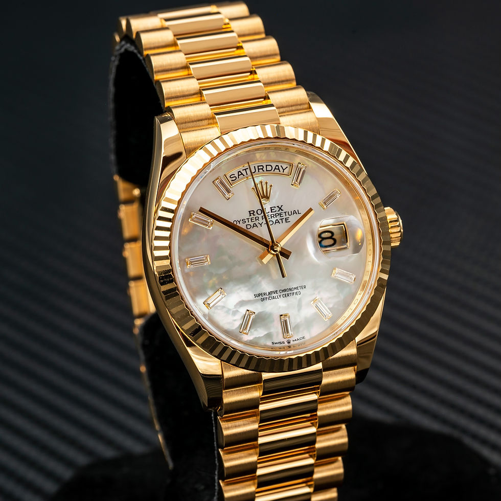 2024 Rolex Day-Date 36 128238 MOP Baguette