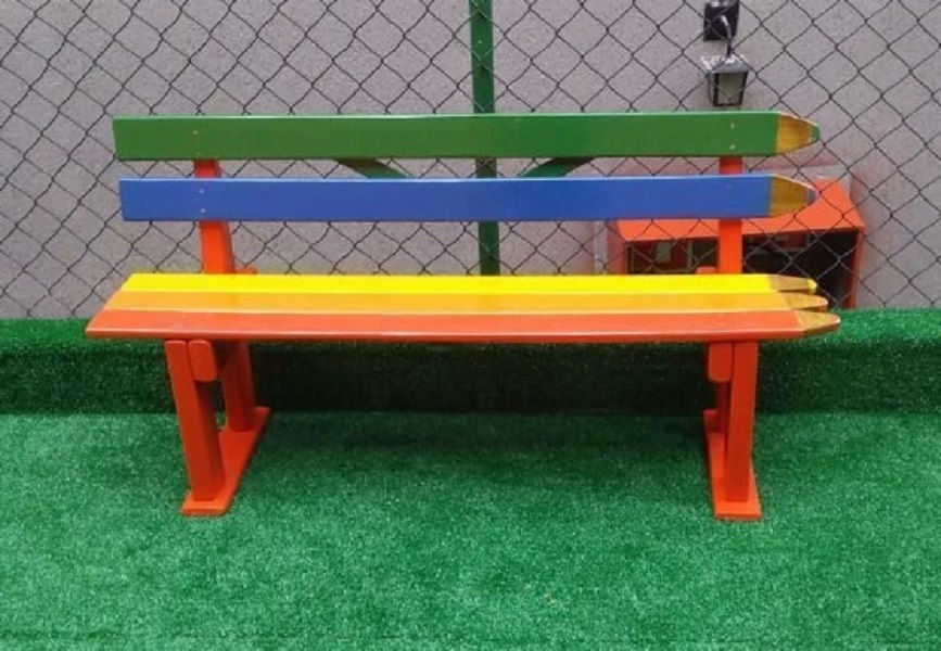 Miniatura: Banco Jardim Infantil Madeira 150cm Suporta Até 240kg - BCOJL