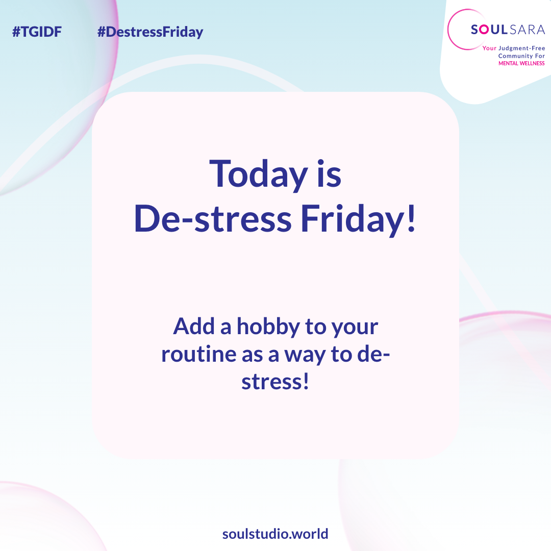 De-stress Friday: Add a hobby to your routine as a way to de-stress! content media