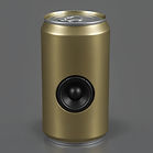 a speaker in a soda can with a woofer