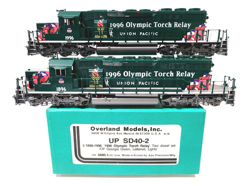Overland OMI UP SD40-2 Union Pacific 1996 Olympic Torch HO Brass