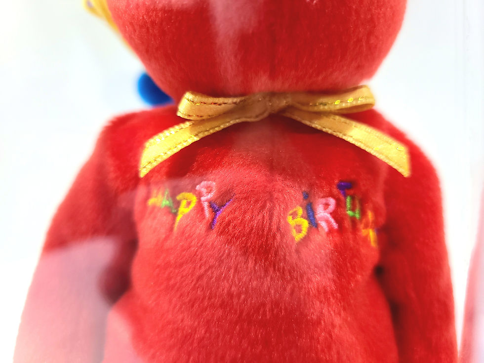 Thumbnail: Ty Beanie Baby Advent Happy Birthday Red PROTOTYPE TBB Authenticated