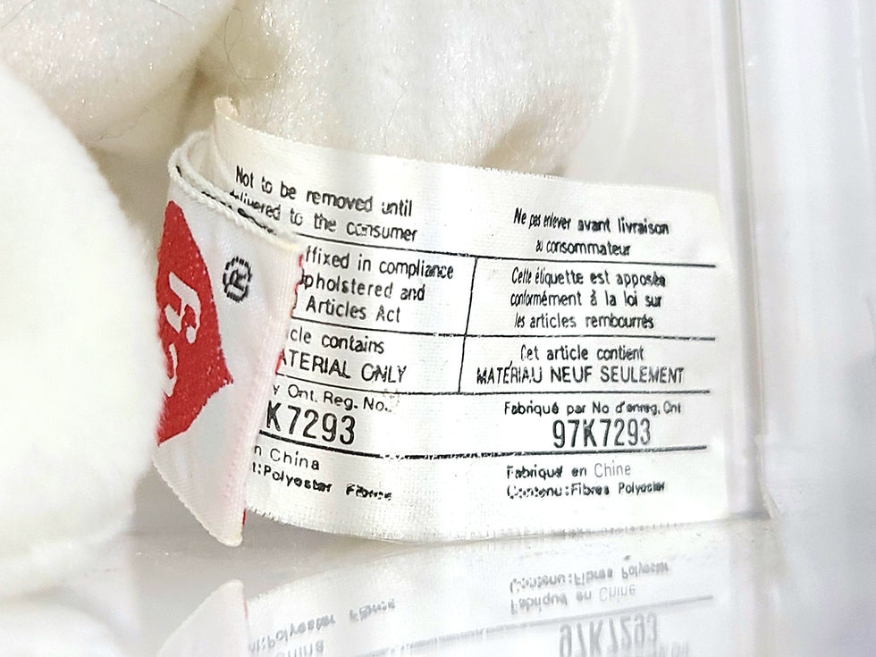 Thumbnail: Ty Beanie Baby 2nd 1st Gen EMBROIDERED Tag Chilly TBB Authenticated MWMT-MQ