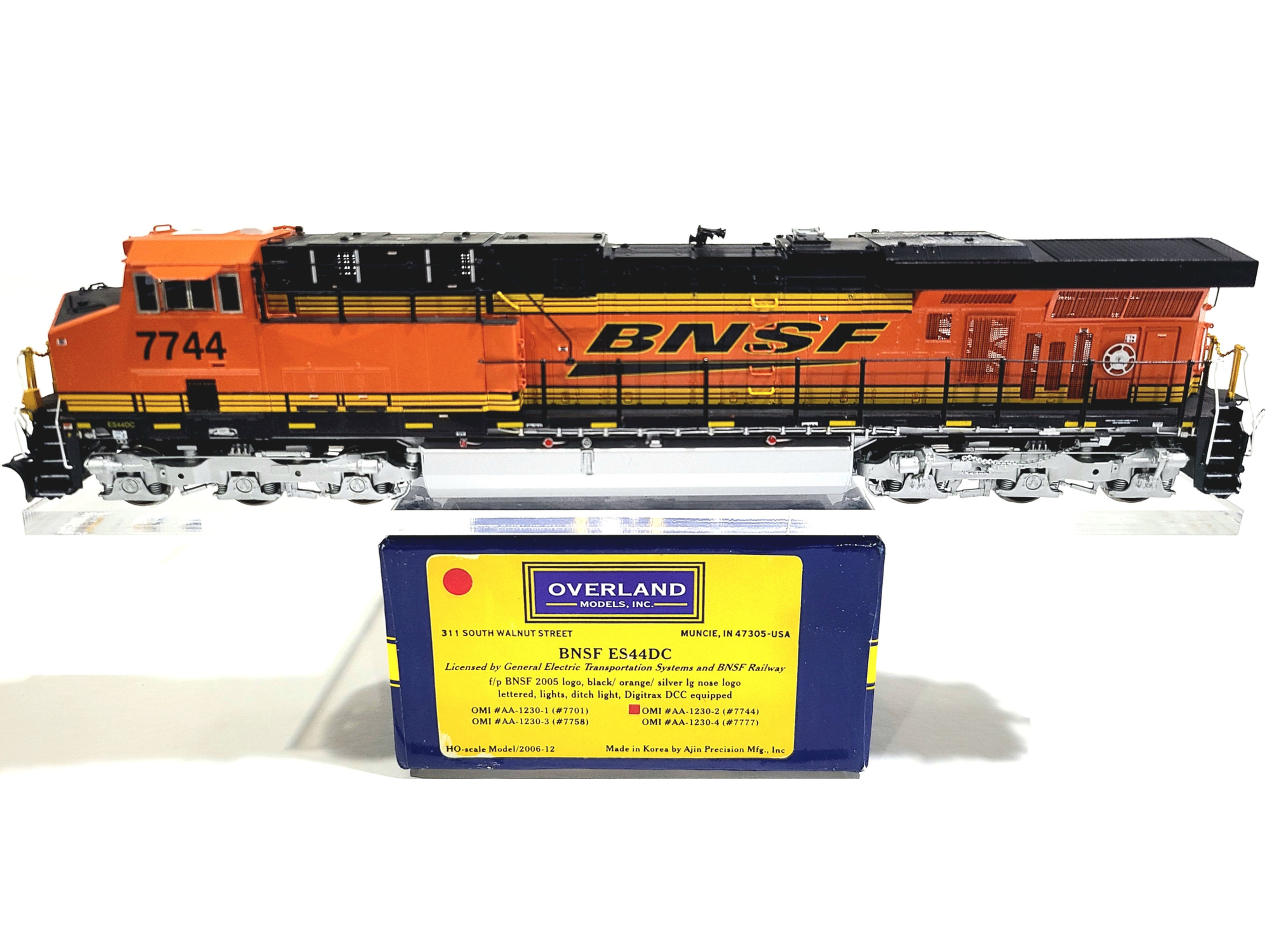 Overland OMI BNSF ES44DC Burlington Northern Santa #7744 HO Brass #AA-1230-2 DCC
