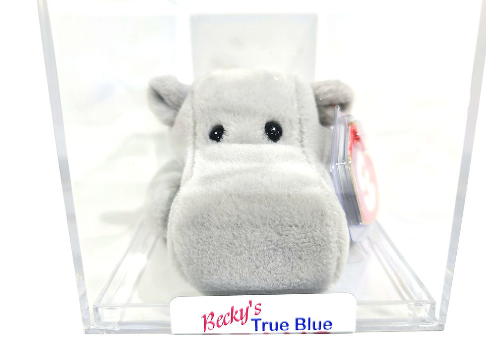 Thumbnail: Ty Beanie Baby 3rd 1st Gen Gray Happy TBB Authenticated MWMT-MQ