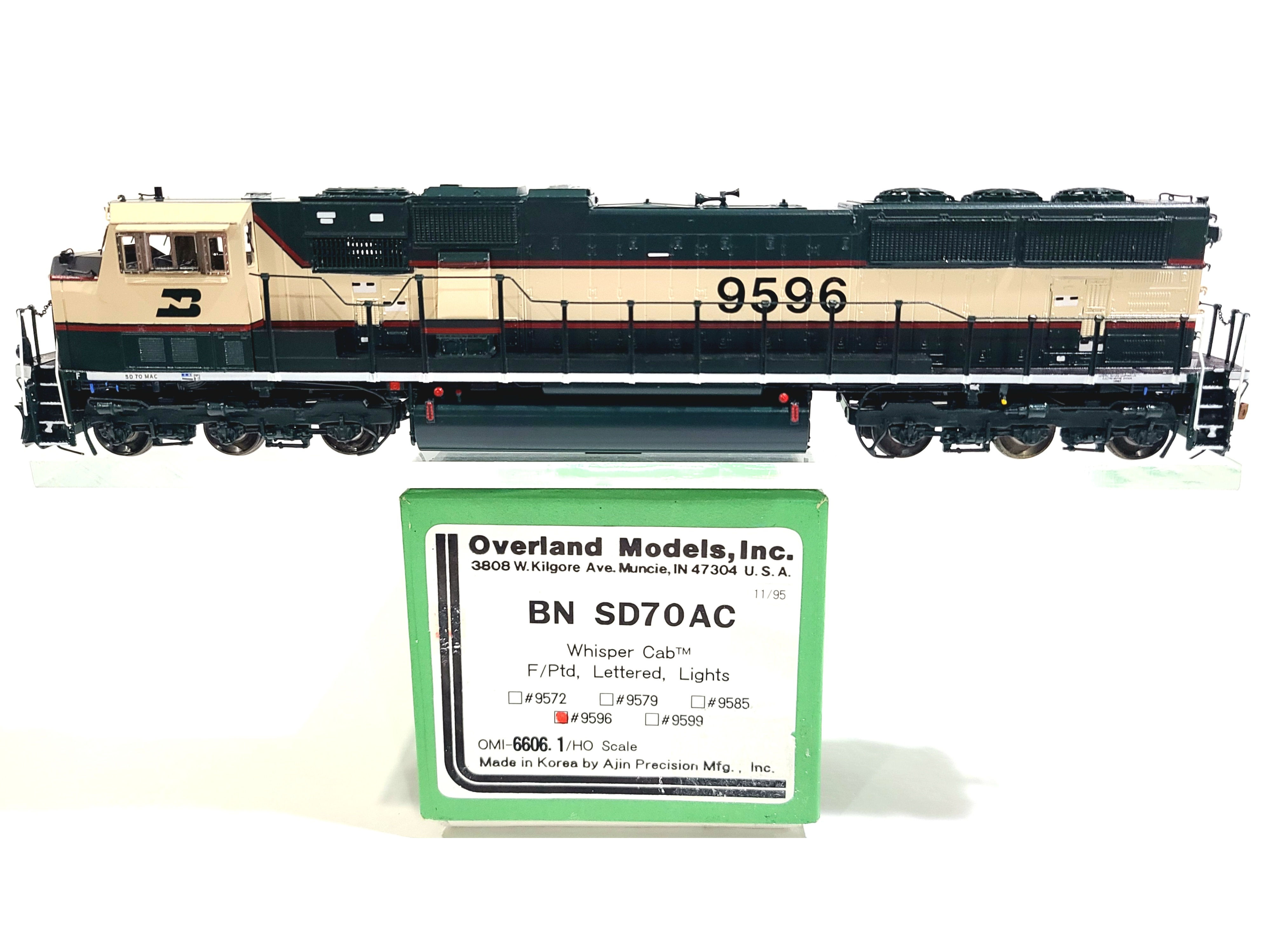 Overland OMI BN EMD SD70MAC Burlington Northern Executive #9596 HO Brass #6606.1