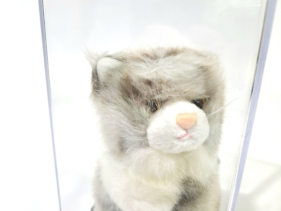 Thumbnail: Ty Beanie Baby Advent Silver Striped Cat PROTOTYPE Peggy G. Authenticated MQ!