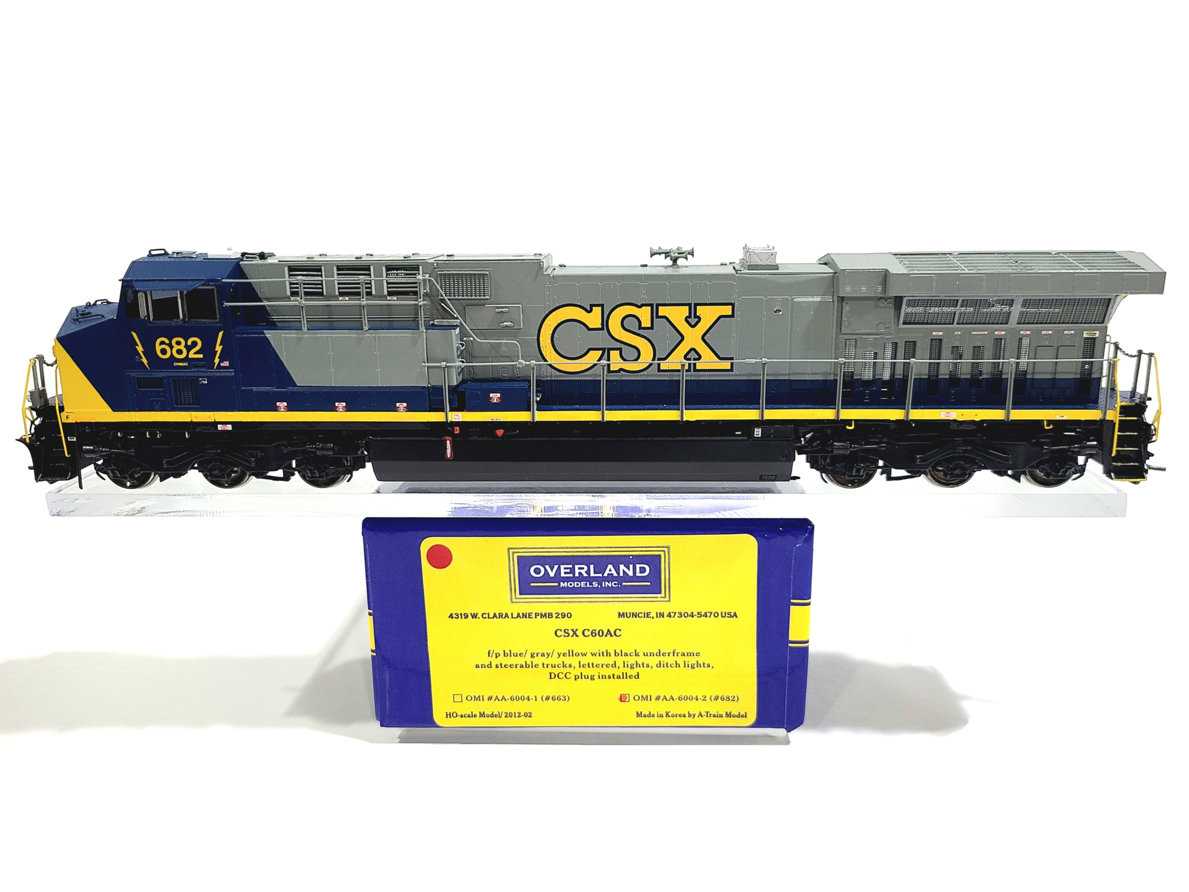 Overland OMI CSX GE C60AC CSX Transportation #682 HO Brass Model #AA-6004-2