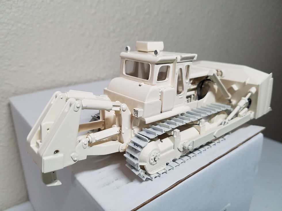 Thumbnail: Caterpillar D9H Dozer with Straight Blade, Ripper, and Cab - White