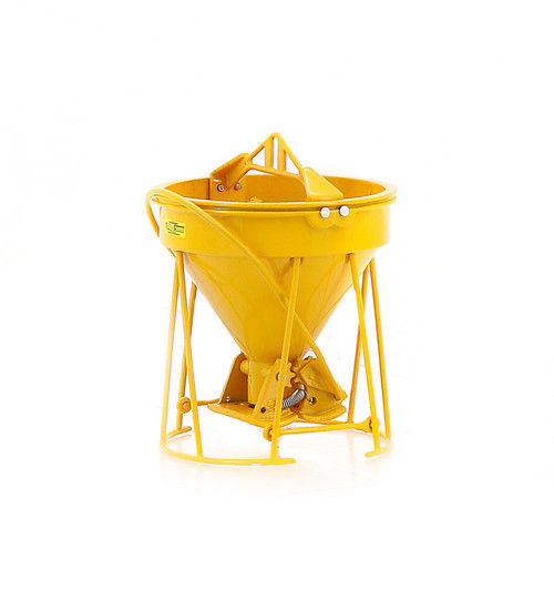 Thumbnail: Gar-Bro "R" Series Lightweight Round-Gate Concrete Bucket - Yellow