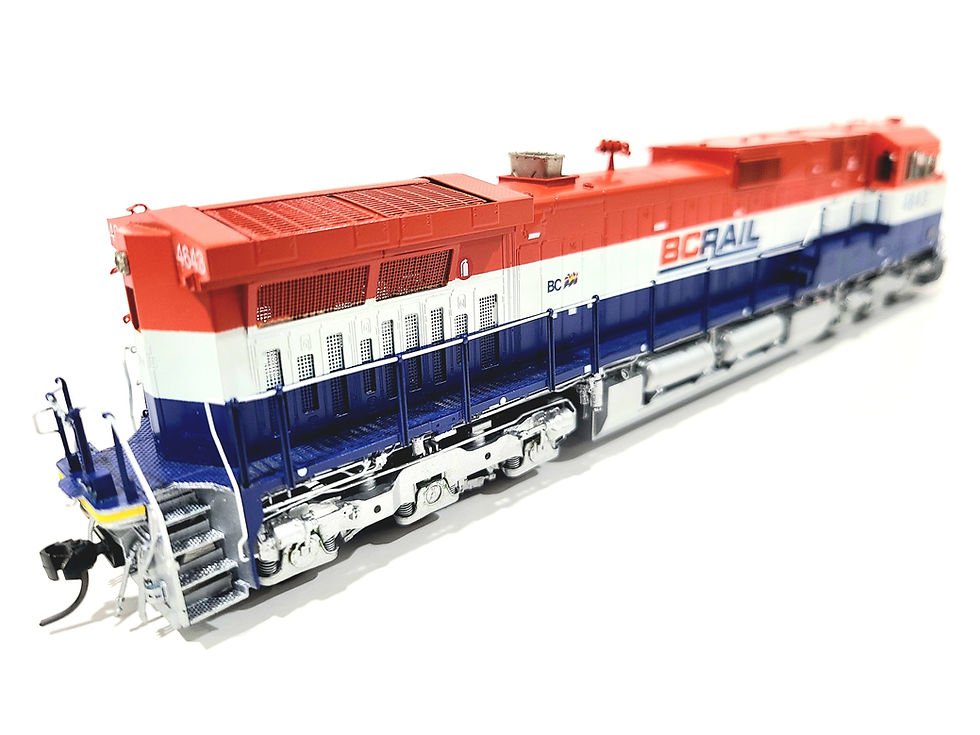 Thumbnail: Overland OMI BCR GE C44-9WL British Columbia Railway #4643 HO Brass #6552.1