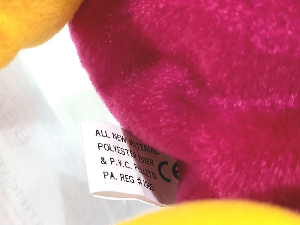 Thumbnail: Ty Beanie Baby 3rd Gen Patti Magenta GERMAN Tags TBB Authenticated MWMT-MQ