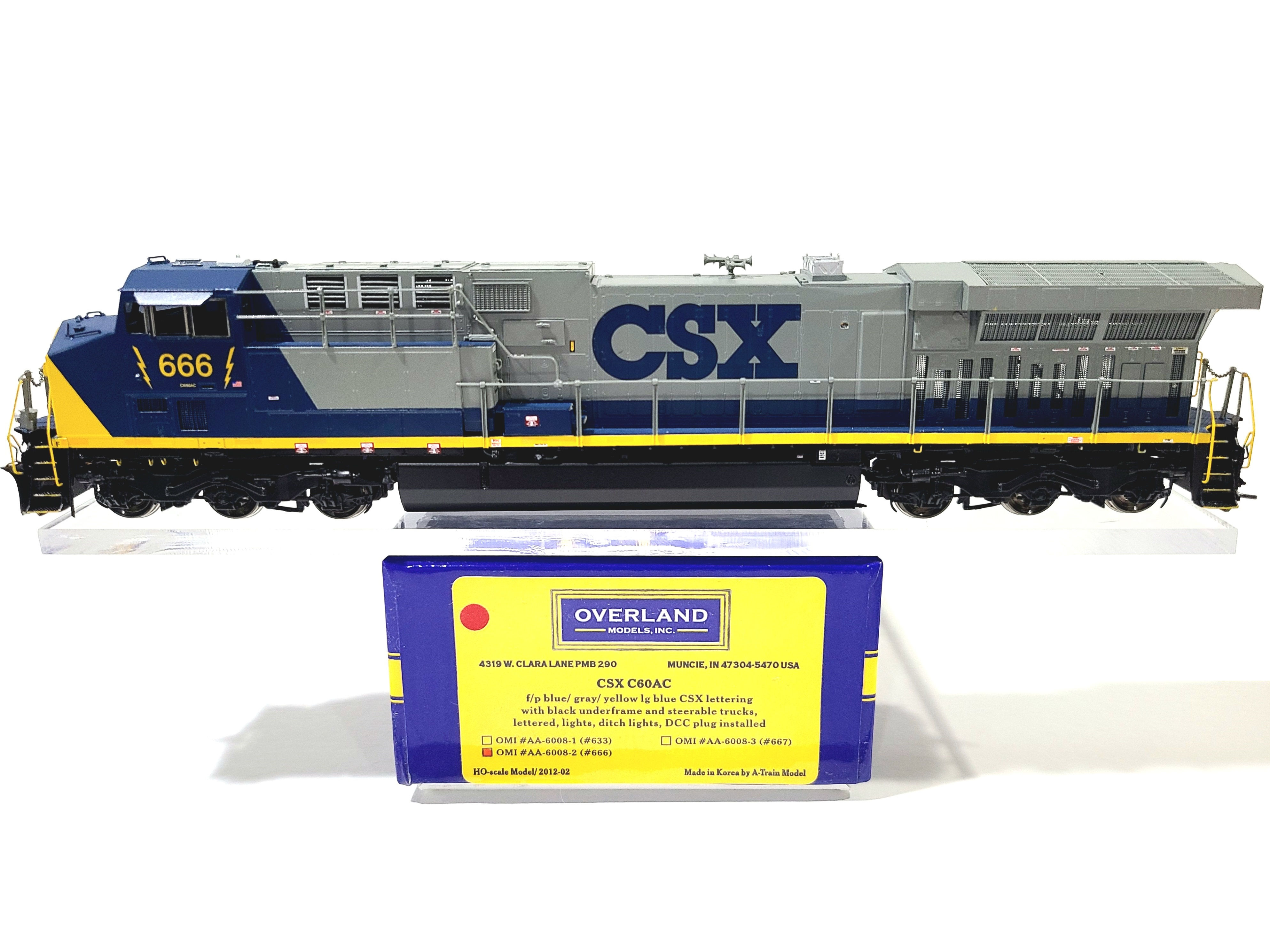 Overland OMI CSX GE C60AC CSX Transportation #666 HO Brass Model #AA-6008-2