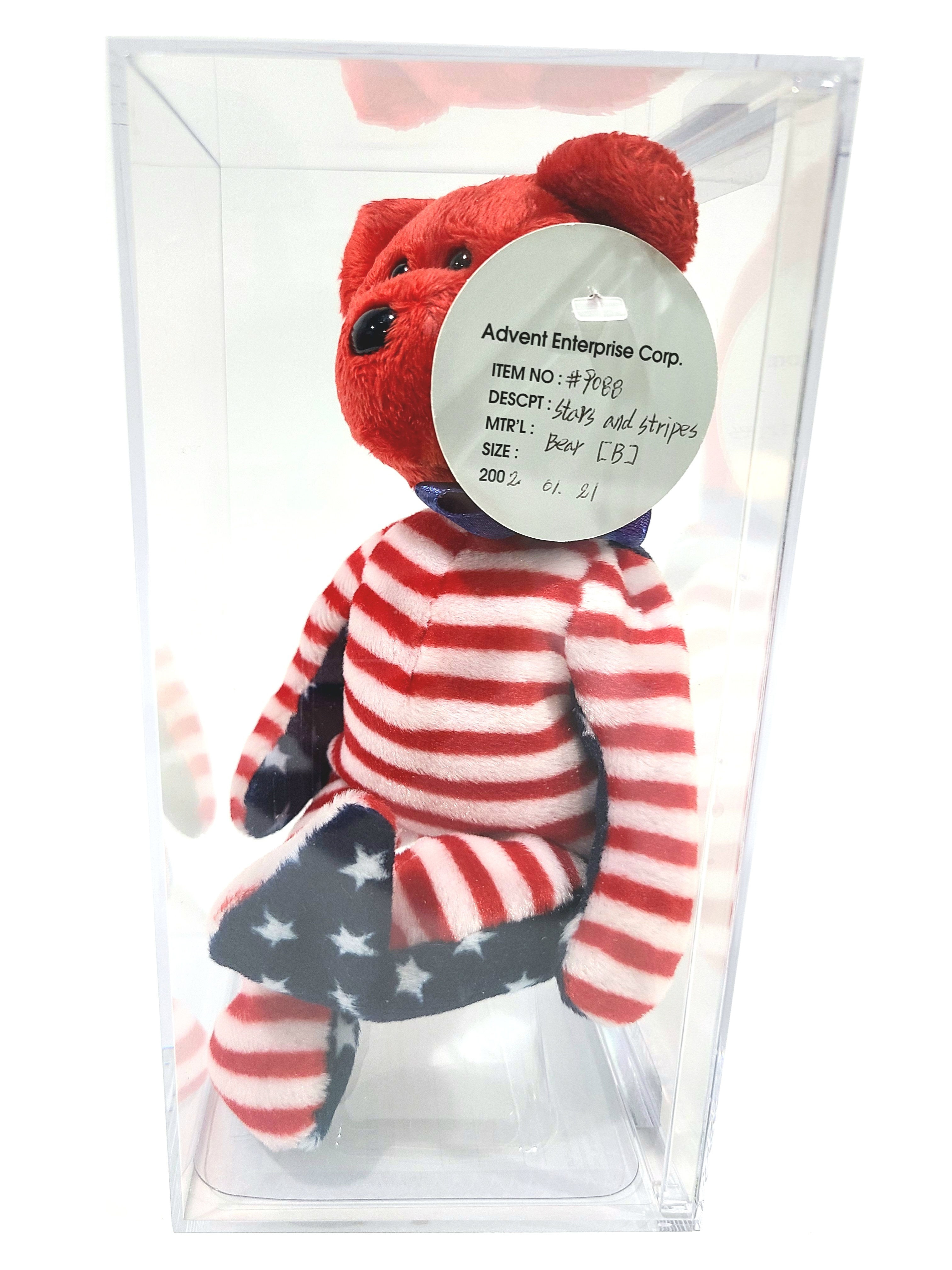 Ty Beanie Baby Advent Stars and Stripes Bear PROTOTYPE TBB Authenticated MWMT-MQ