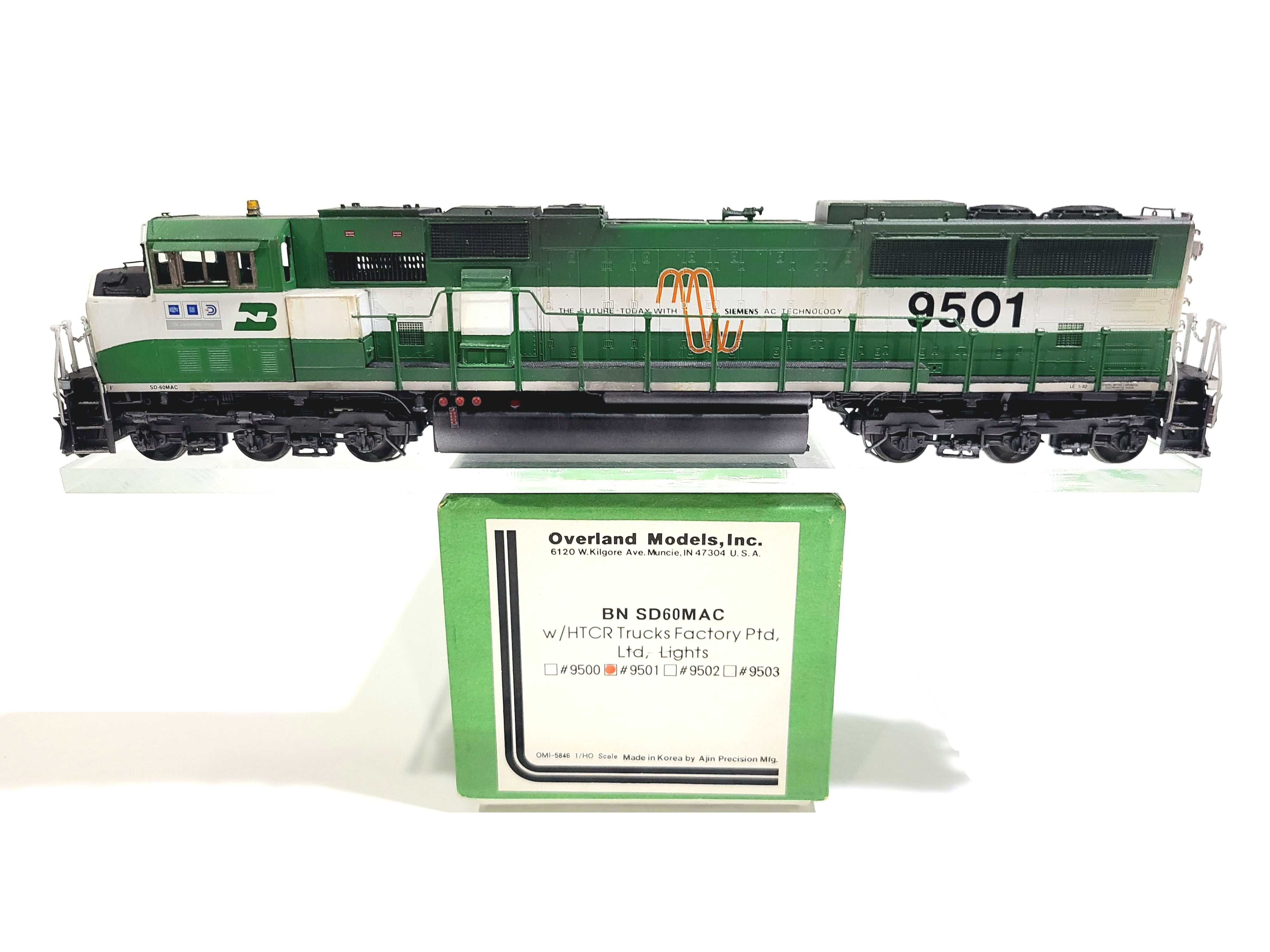 Overland OMI BN EMD SD60MAC Burlington Northern #9501 HO Brass Model #5846.1