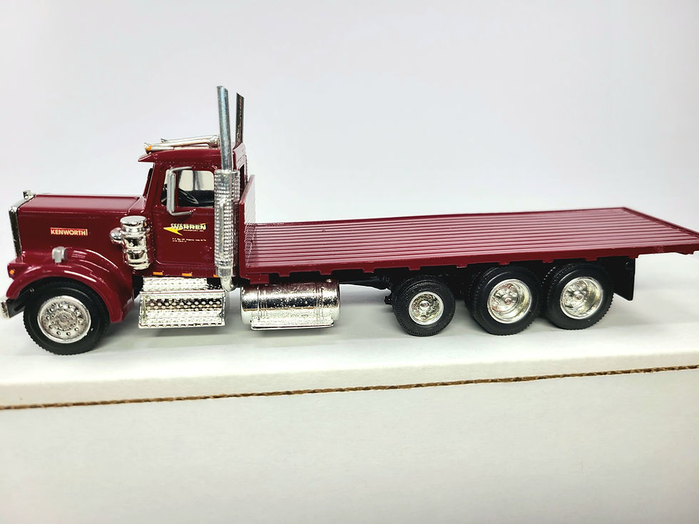 Thumbnail: Kenworth W900 8x4 Flatbed Truck - Warren Transport