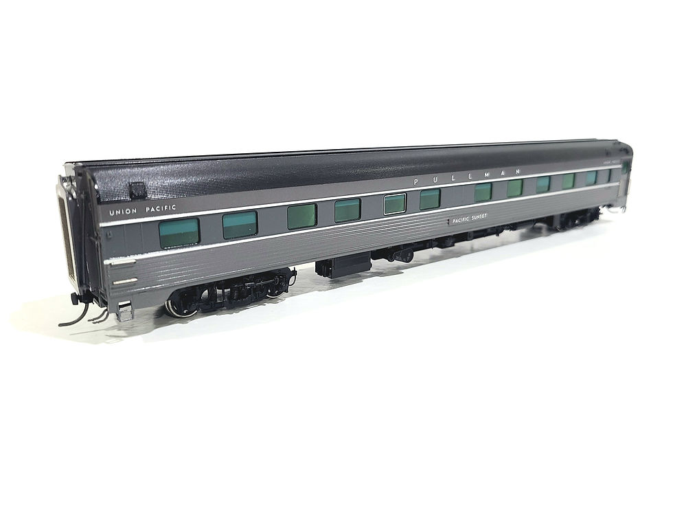 Thumbnail: Overland OMI UP 10-6 Budd Sleeper Car Union Pacific Sunset HO Brass #087040007.3