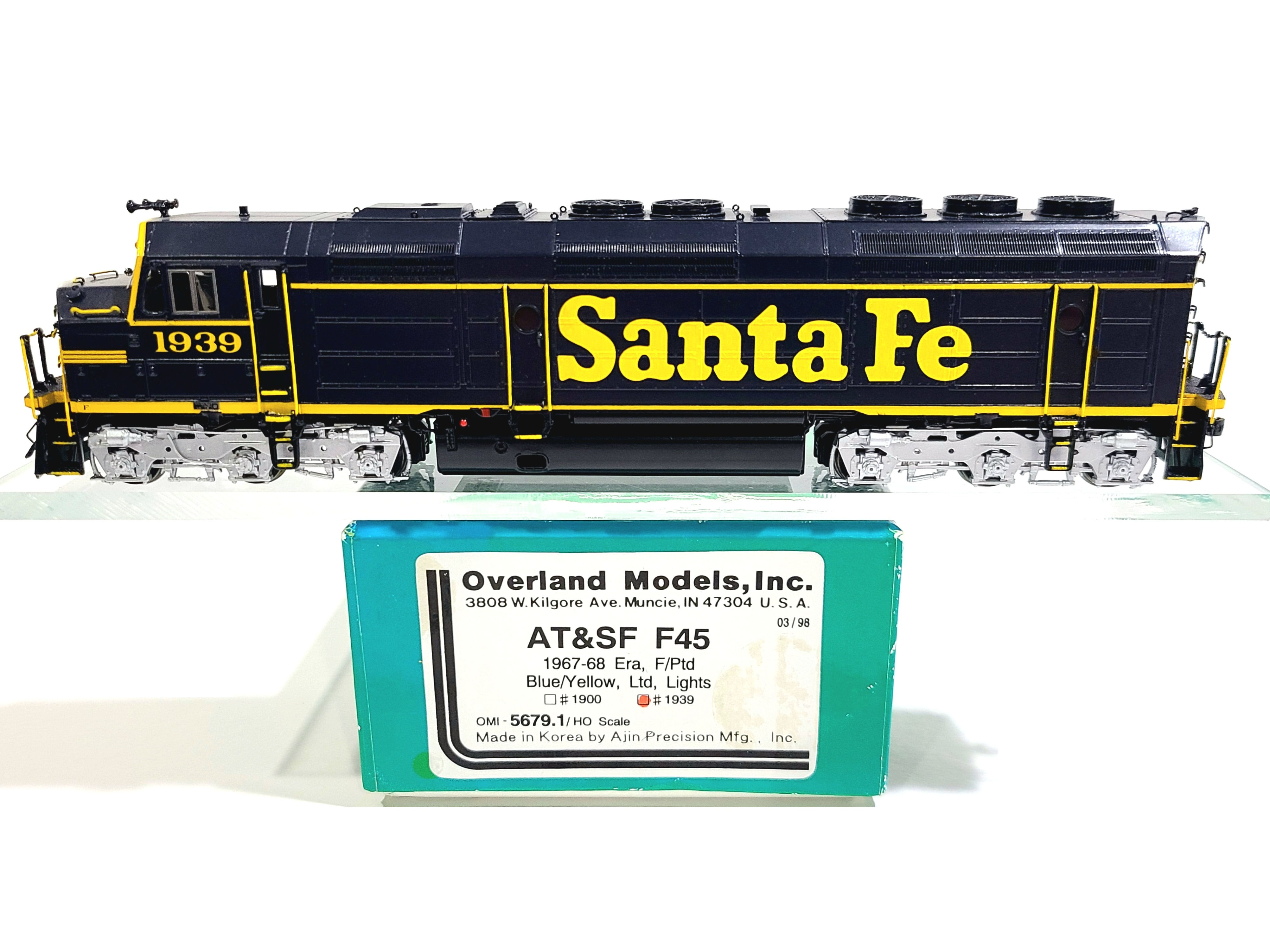 Overland OMI AT&SF EMD F45 Atchison Topeka Santa Fe #1939 HO Brass Model #5679.1
