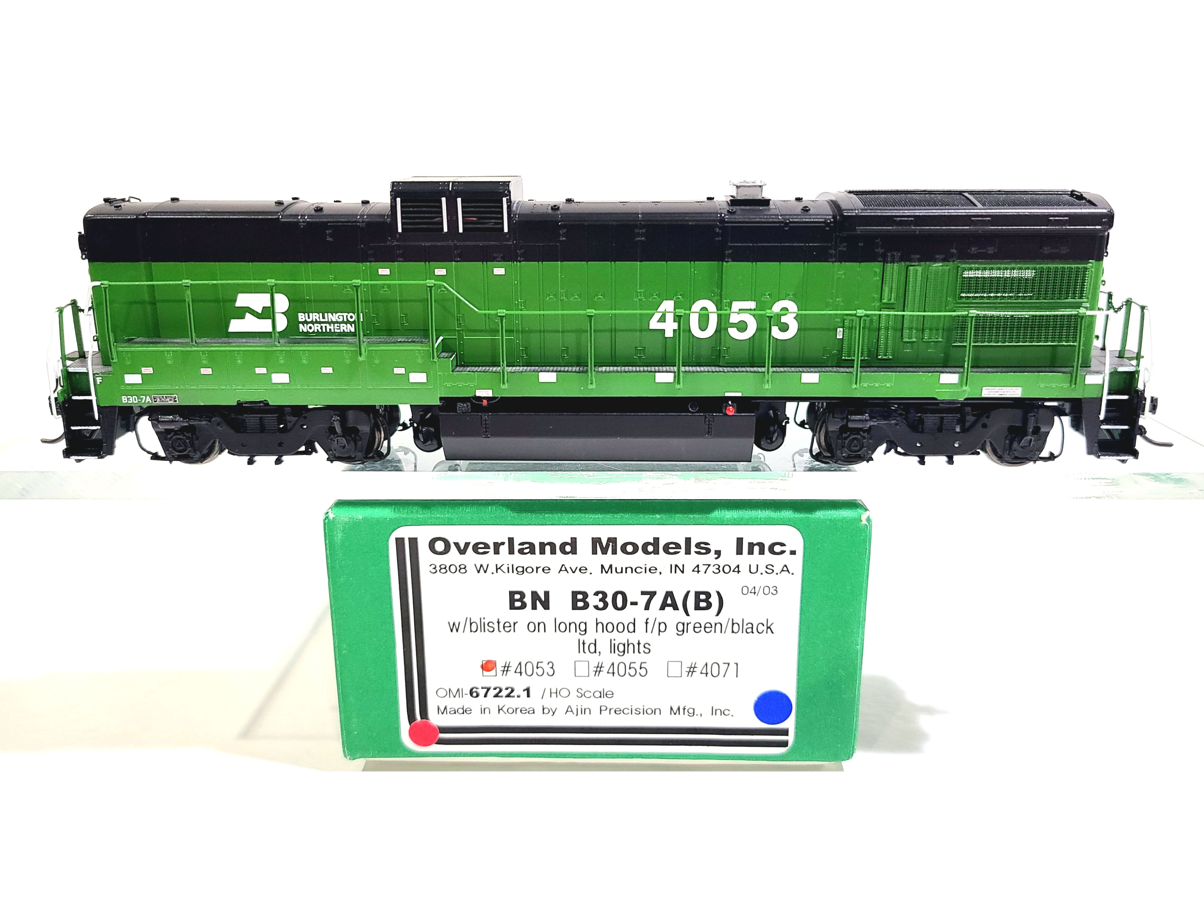 Overland OMI BN GE B30-7A(B) Burlington Northern #4053 HO Brass #6722.1 DCC