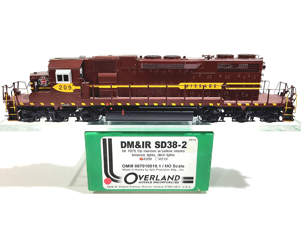 Overland OMI DM&IR SD38-2 Duluth Missabe & Iron Range #209 HO Brass #087010010.1