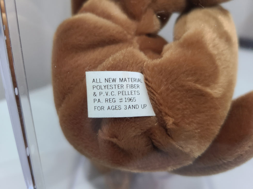Thumbnail: Ty Beanie Baby 2nd 1st Gen OF Old Face Brown Teddy TBB Authenticated MWMT-MQ