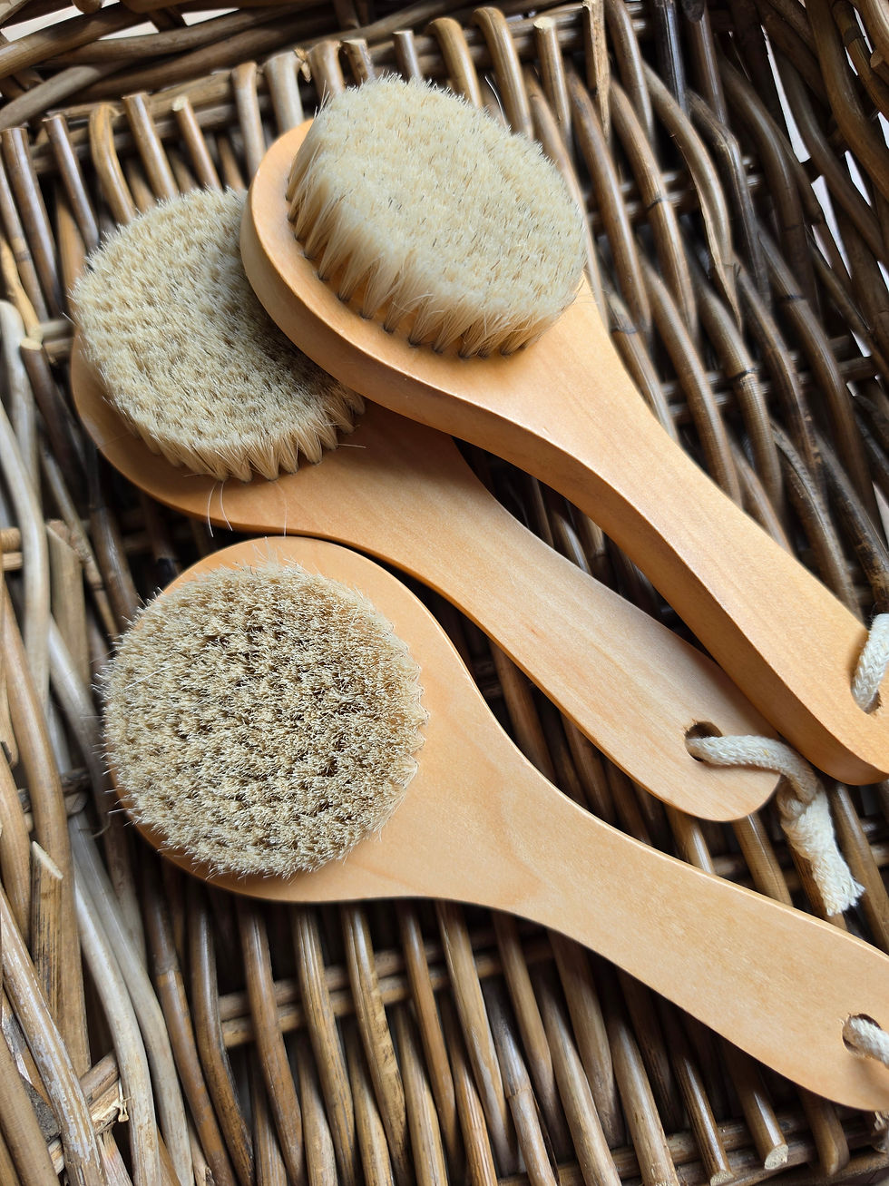 Thumbnail: Horse Hair  Lymphatic Massage  Brush for Dry Brushing