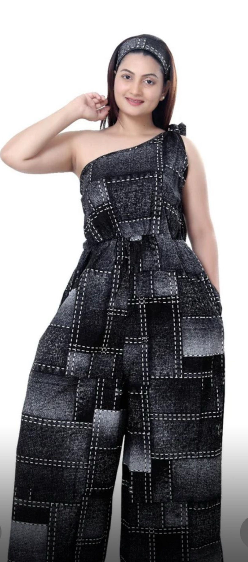 Patchwork Wide Leg Jumper