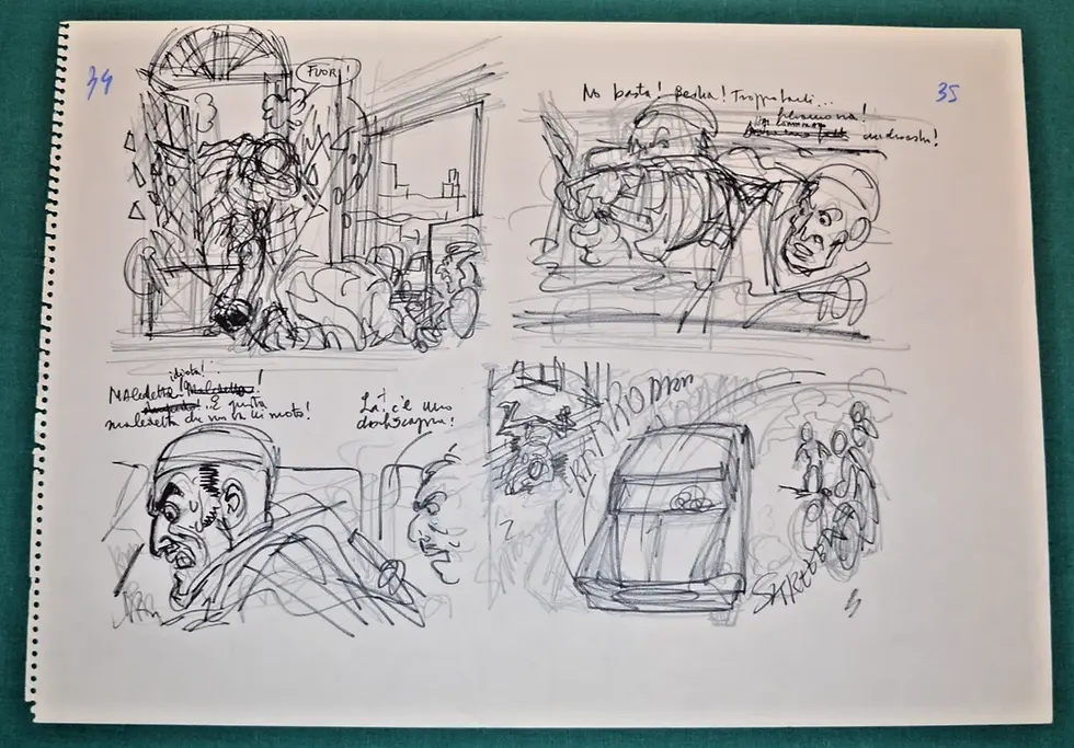 MAGNUS Original Comic Art Preliminare tavola originale 34/35 LO SCONOSCIUTO # 1