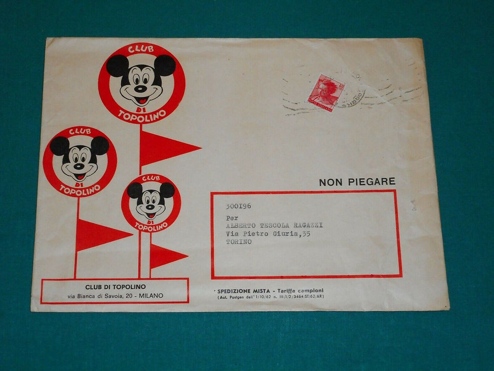 Miniatura: SET completo BUSTE di SPEDIZIONE OMAGGI del CLUB DI TOPOLINO primi anni '60