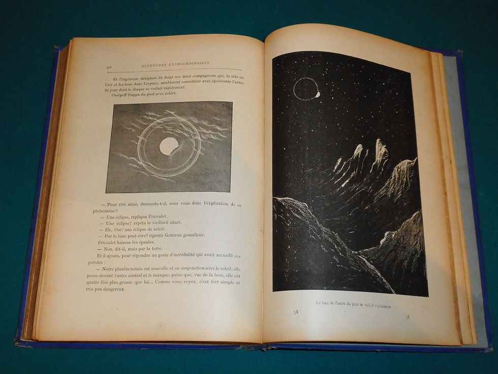 Miniatura: AVENTURES EXTRAORDINAIRES D'UN SAVANT RUSSE 1re Partie LA LUNE 1a ediz. 1889