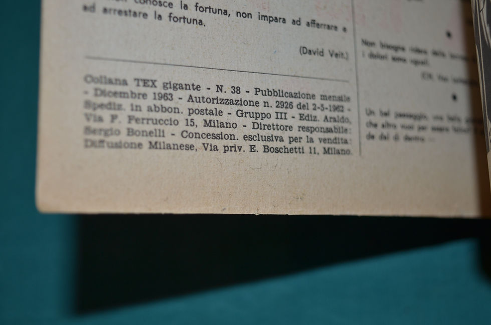 Miniatura: TEX GIGANTE II Serie # 38 1a ediz. SPILLATO Aut. 2926 12/1963 Bonelli Ed. Araldo