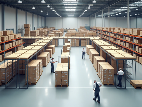 FlexiHub warehouse layout showing modular racking systems and convertible zones for maximum adaptability