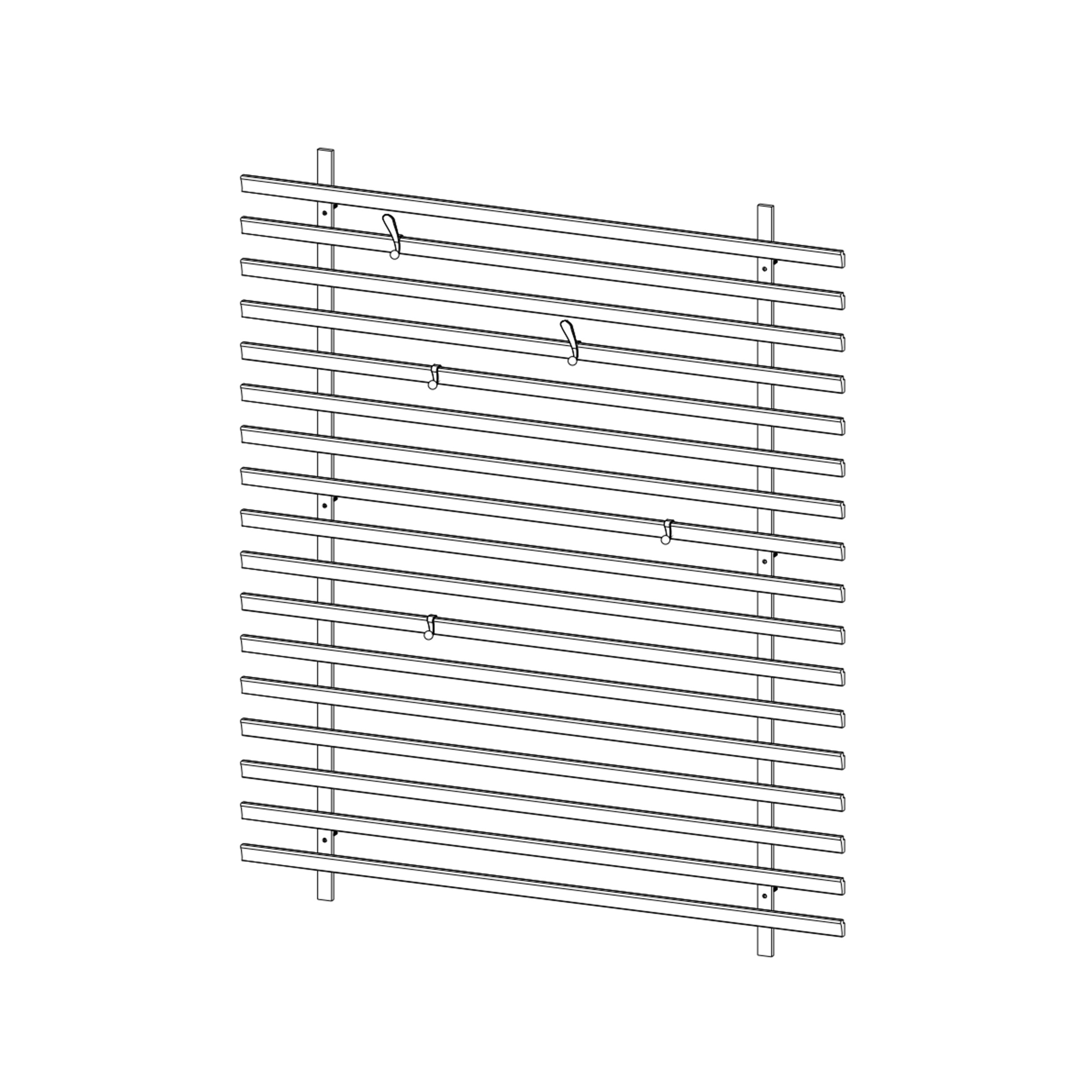 Small Slatted Coat Racks