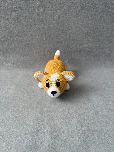 Crochet Corgi Toy – Crumpet the Corgi – Handmade Plush Dog