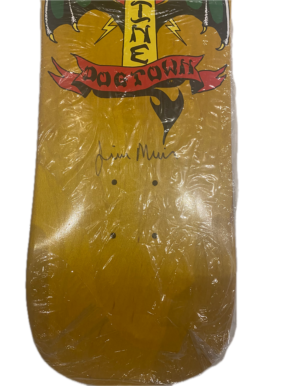Thumbnail: Dogtown The Shrine Yellow 8.75in Signed Skateboard Deck