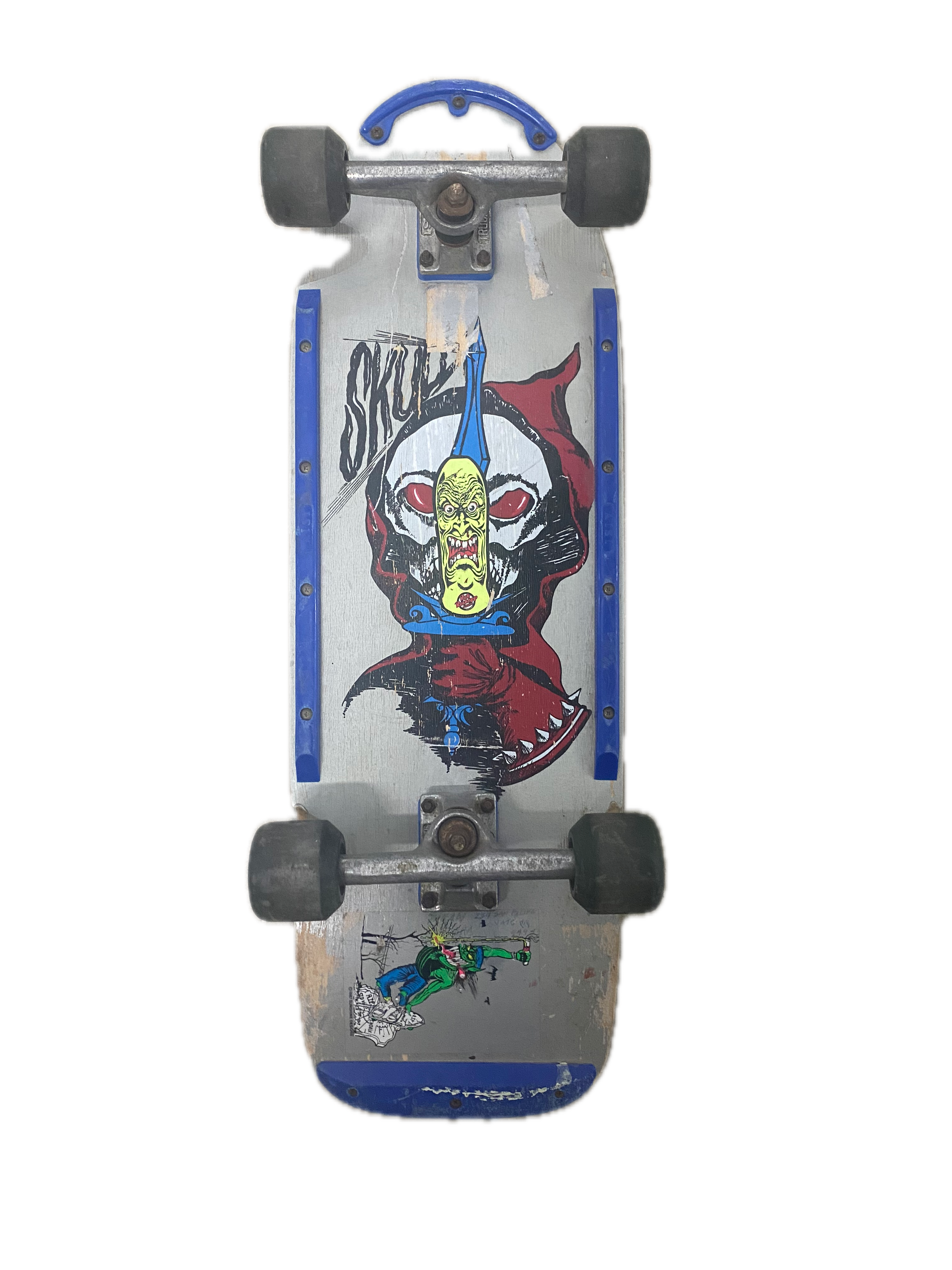 Aisi Skull Grey/Blue 9.75in X 30in Cruiser Complete