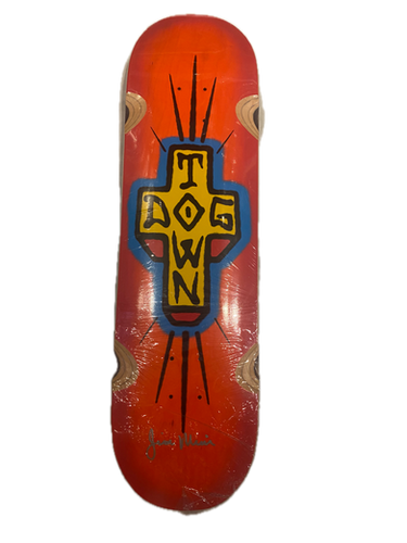 Dogtown Street Orange/Blue 8.88in Jim Muir Signed Skateboard Deck
