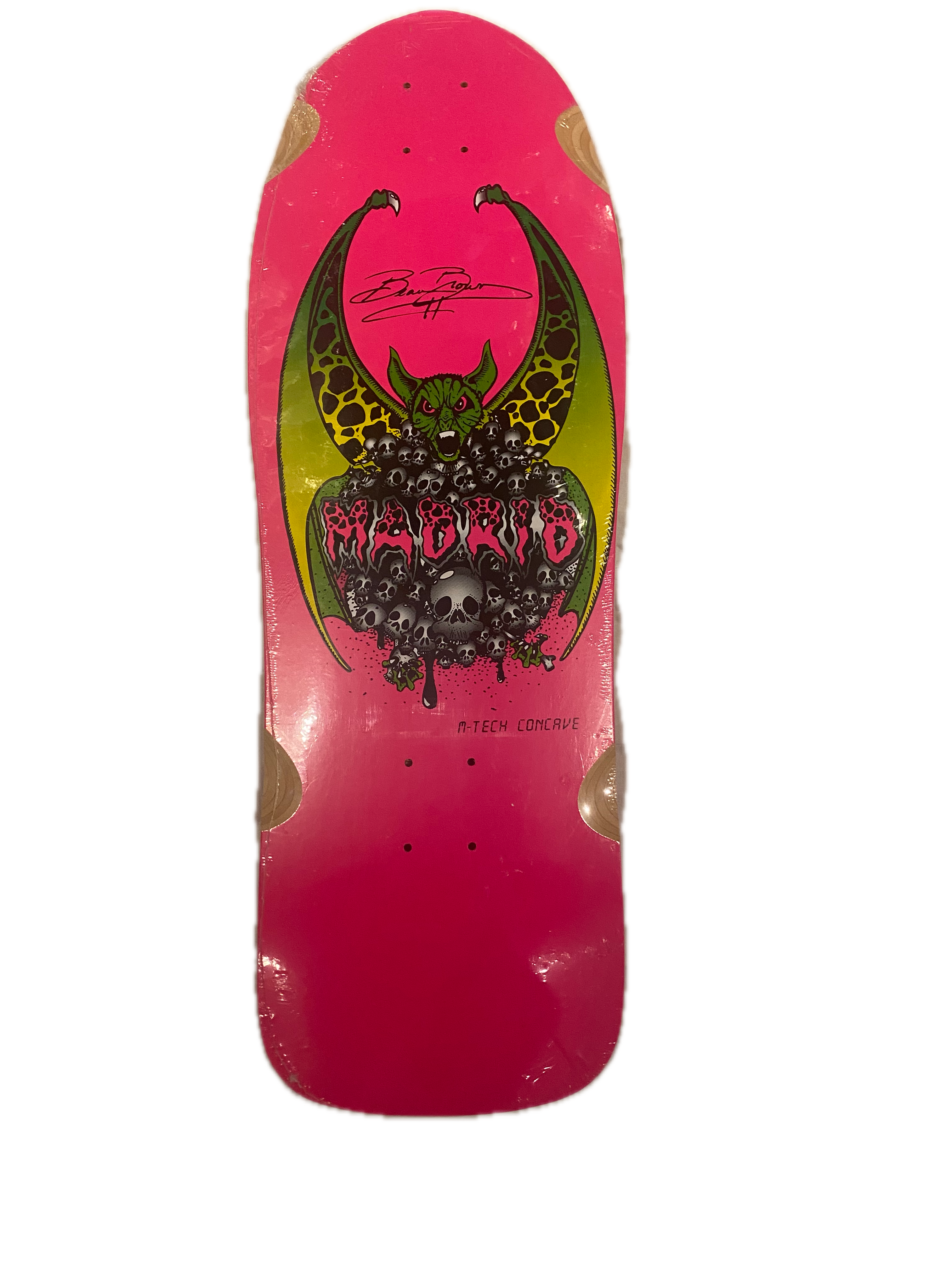 Madrid Pink Bat & Skulls 10.25in Skateboard Deck