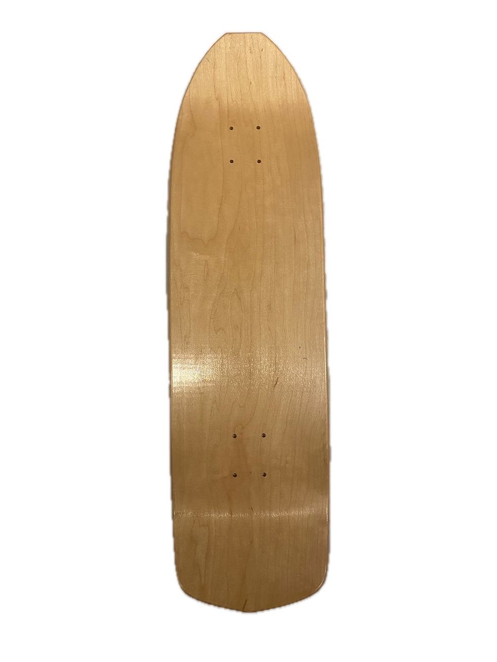 Thumbnail: Flying Aces Angels Brown Stain 9in Signed Shaped Skateboard Deck